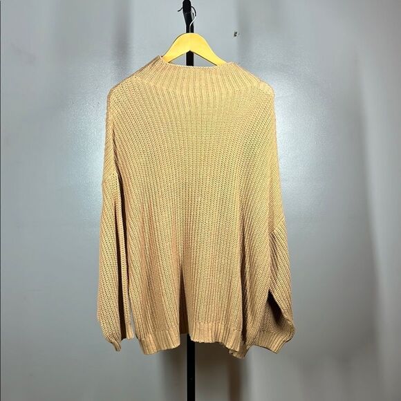 American Eagle Oversized Cozy Knit Sweater in Tan - Picture 3 of 7